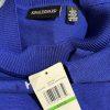 10-6247.jpg Nina Leonard Sweater Dress Size L Deep Sapphire Mock Neck Belted Belted Knit New
