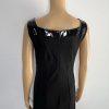 Alberto Makali Viscose Stretch Flare Sleeveless Dress Size 10 Leather Trim