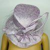 Moshita Couture Elegant Church Hat handcrafted Pick Purple Large Beaded Bow