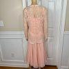 Jack Bryan 1970 Vtg Party Dress Size 12 Peach Beaded Flapper Drop waist Gown