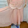 Jack Bryan 1970 Vtg Party Dress Size 12 Peach Beaded Flapper Drop waist Gown