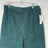 10-6291.jpg Liz Claiborne Tweed Pencil Skirt Size 8 Verdant Green Blue Front Slit Career New