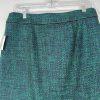 10-6293.jpg Liz Claiborne Tweed Pencil Skirt Size 8 Verdant Green Blue Front Slit Career New
