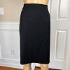 Tahari ASL Polyester Viscose Spandex Skirt Suit Size 10 Black Pleated Ruffle 2PC