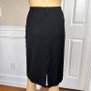 Tahari ASL Polyester Viscose Spandex Skirt Suit Size 10 Black Pleated Ruffle 2PC