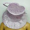 Moshita Couture Elegant Church Hat handcrafted Pick Purple Large Beaded Bow