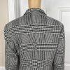 LAUREN RALPH LAUREN Women Blazer Jacket Size 14W Black White Knit Lined