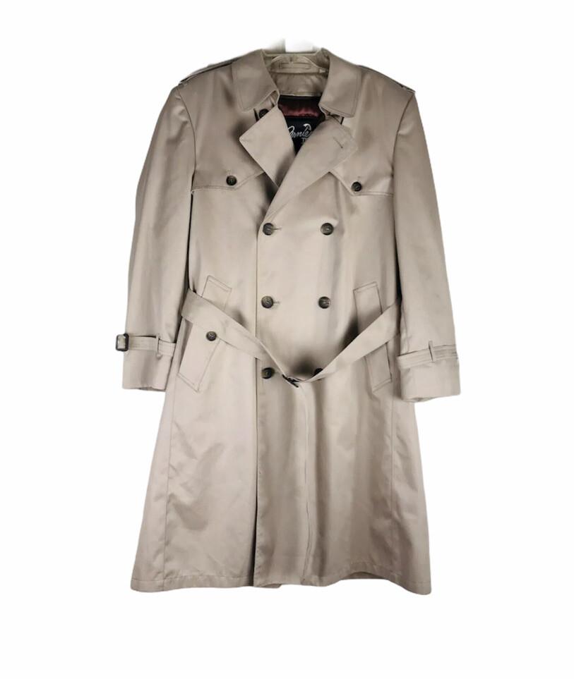10-6311.jpg CERNIE II VTG Trench Coat Size 42 Beige Double Breasted Belted Removable Liner