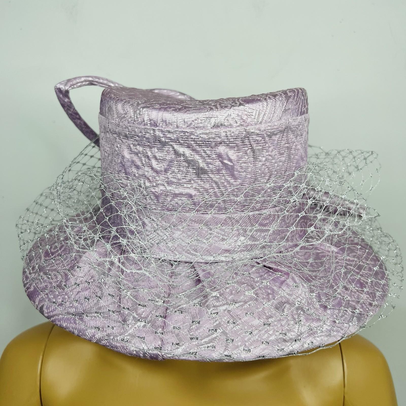 Moshita Couture Elegant Church Hat handcrafted Pick Purple Large Beaded Bow