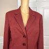 LE SUIT Women Polyester Blazer Size 12 Burgundy Lined Notch Collar Lined 1PC