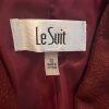 LE SUIT Women Polyester Blazer Size 12 Burgundy Lined Notch Collar Lined 1PC
