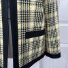 10-6346.jpg KASPER Polyester Elastane Blazer Size 8 Yellow Black Lined Open Front Pockets