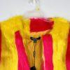Celebrity Fashion By Hera Collection Faux Fur Jacket Size S Pink Yellow Cropped