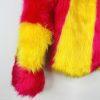Celebrity Fashion By Hera Collection Faux Fur Jacket Size S Pink Yellow Cropped