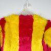 Celebrity Fashion By Hera Collection Faux Fur Jacket Size S Pink Yellow Cropped