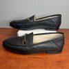 Sam Edelman Loraine Soft Leather Loafers Size 8M Black Goldware Timeless Sleek