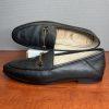 Sam Edelman Loraine Soft Leather Loafers Size 8M Black Goldware Timeless Sleek