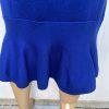 Ashro Sweater Dress Size S Pearl Peplum Blue Beaded Embellished Formal Ruffle