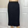 Kasper Classics Polyester Skirt Suit 10 Black Flecked Open Front Pleated 2PC