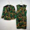 Kasper Women Polyester Lined Dress Suit Size 12 Multicolor Timeless 2PC
