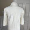 LEVINE CLASSIS 2PC Ivory Polyester Rayon Stretch 3/4 Sleeves Skirt Suit Size 8