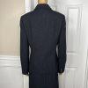 Kasper Classics Polyester Skirt Suit 10 Black Flecked Open Front Pleated 2PC