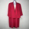 Kasper Stretch Dress Suit 18W Multi Open Front 2PC Crepe Iconic Everlasting 2PC