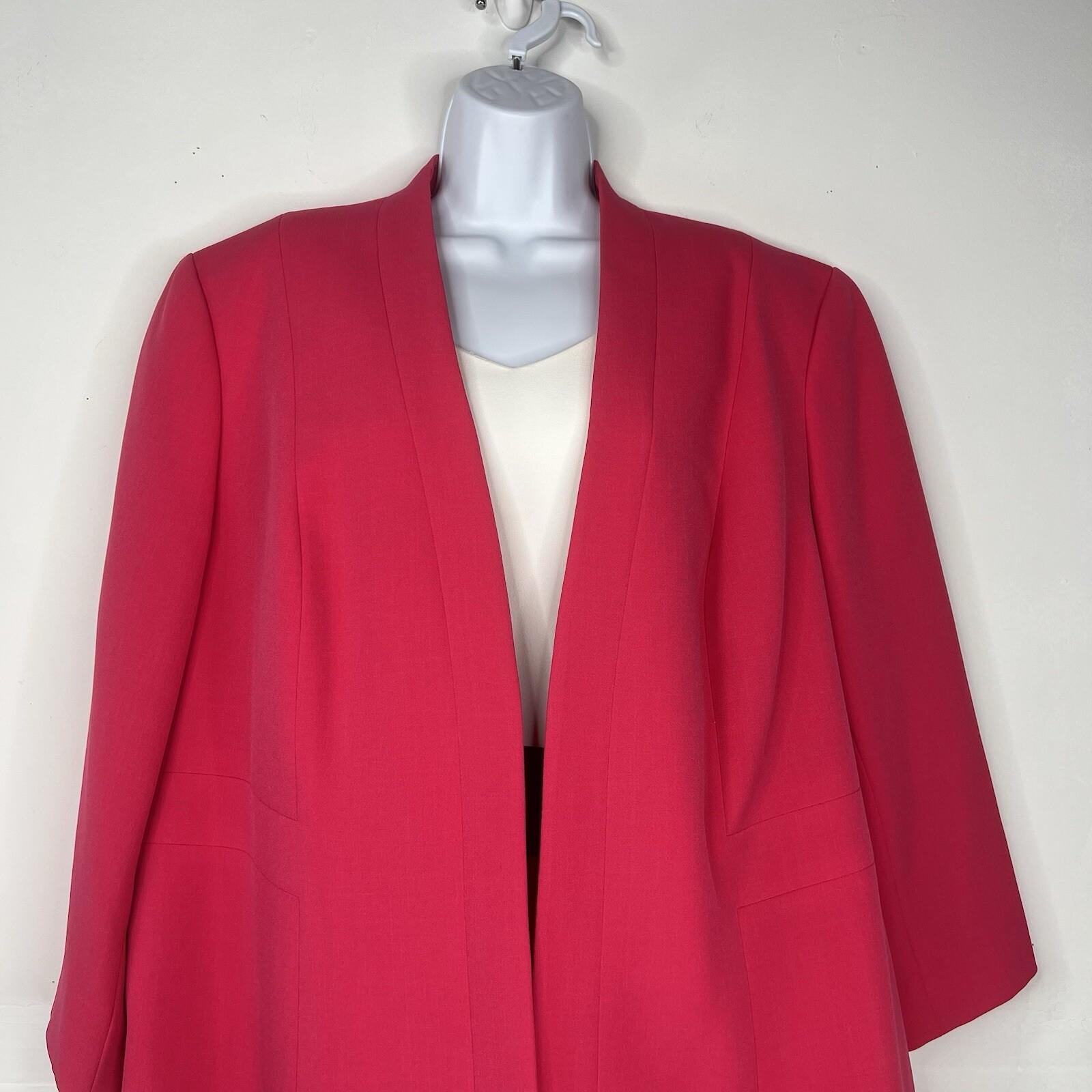 Kasper Stretch Dress Suit 18W Multi Open Front 2PC Crepe Iconic Everlasting 2PC