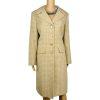Le Suit Cotton Blend Skirt Suit 12 Gold Beige Twill Notch Collar Midi Blazer