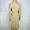 Le Suit Cotton Blend Skirt Suit 12 Gold Beige Twill Notch Collar Midi Blazer