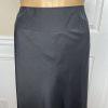 Victor Costa Vintage 80's Silk Skirt Size 20W Black Embroidered Flared Lined
