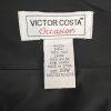 Victor Costa Vintage 80's Silk Skirt Size 20W Black Embroidered Flared Lined