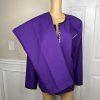 Ben Marc Int Women Polyester Pant Suit Size 18 Purple Open Front Lined 2PC New