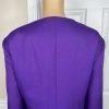 Ben Marc Int Women Polyester Pant Suit Size 18 Purple Open Front Lined 2PC New