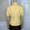 LE SUIT Polyester Skirt Suit 4P Brown Yellow Shawl Collar Wrap Short Sleeves 2PC