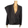 TAHARI ASL 2PC Brown Polyester Viscose Stretch Shawl Collar Pant Suit Size 8P