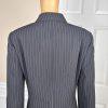 10-6479.jpg TAHARI ASL 2PC Black Striped Polyester Rayon Lined Collared Pant Suit Size 8