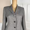 Le Suit Polyester Pant Suit Size 4P Gray Single Breasted Lined 2PC Notch Collar