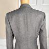 Le Suit Polyester Pant Suit Size 4P Gray Single Breasted Lined 2PC Notch Collar