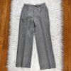 Le Suit Polyester Pant Suit Size 4P Gray Single Breasted Lined 2PC Notch Collar