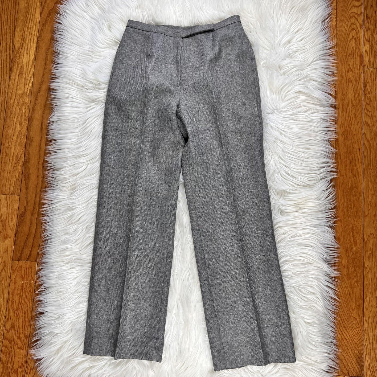 Le Suit Polyester Pant Suit Size 4P Gray Single Breasted Lined 2PC Notch Collar