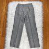 Le Suit Polyester Pant Suit Size 4P Gray Single Breasted Lined 2PC Notch Collar