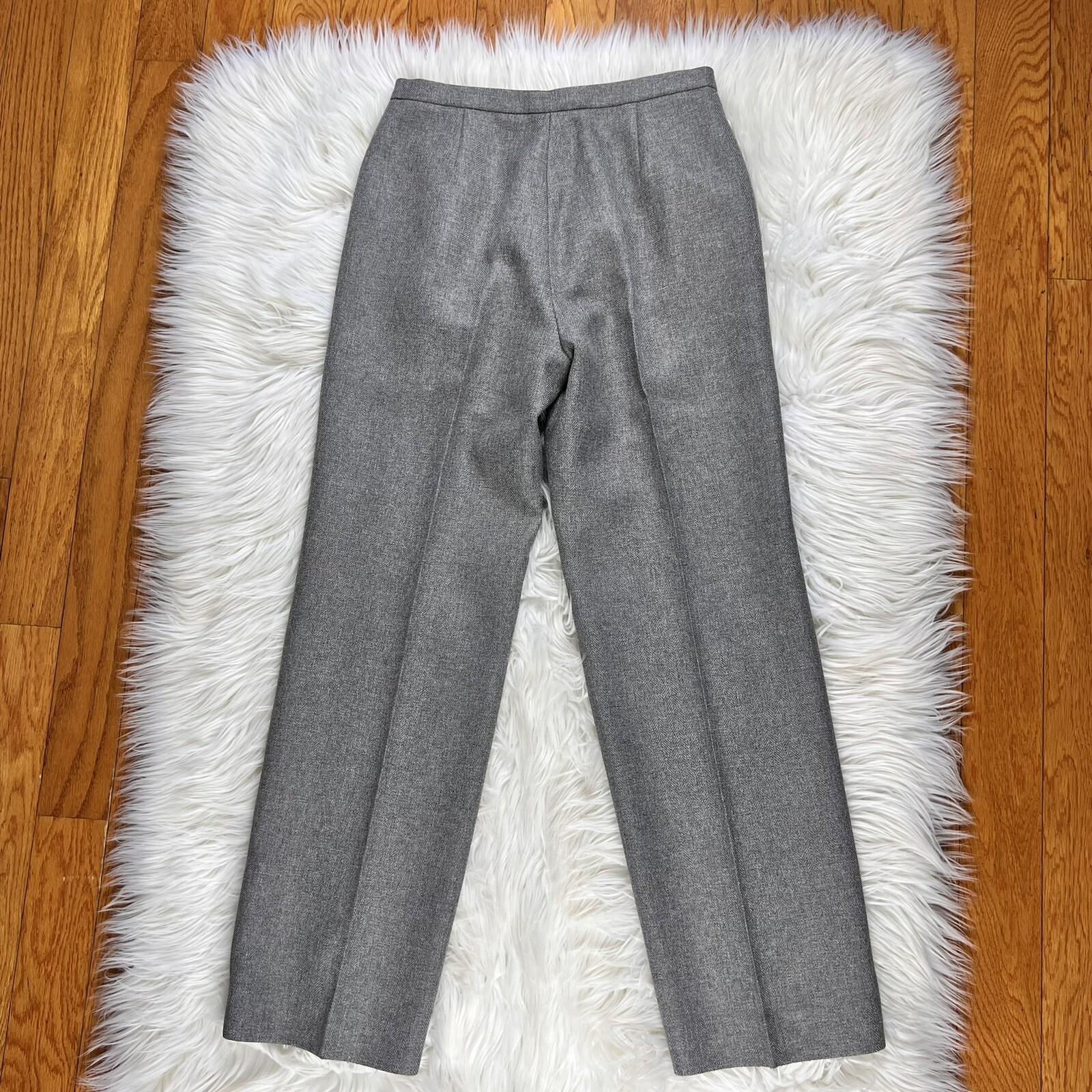 Le Suit Polyester Pant Suit Size 4P Gray Single Breasted Lined 2PC Notch Collar