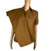 New LARRY LEVINE 2PC Ginger Polyester Lined Short Sleeves Pant Suit Size 4P