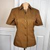 New LARRY LEVINE 2PC Ginger Polyester Lined Short Sleeves Pant Suit Size 4P