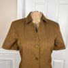 New LARRY LEVINE 2PC Ginger Polyester Lined Short Sleeves Pant Suit Size 4P