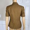 New LARRY LEVINE 2PC Ginger Polyester Lined Short Sleeves Pant Suit Size 4P