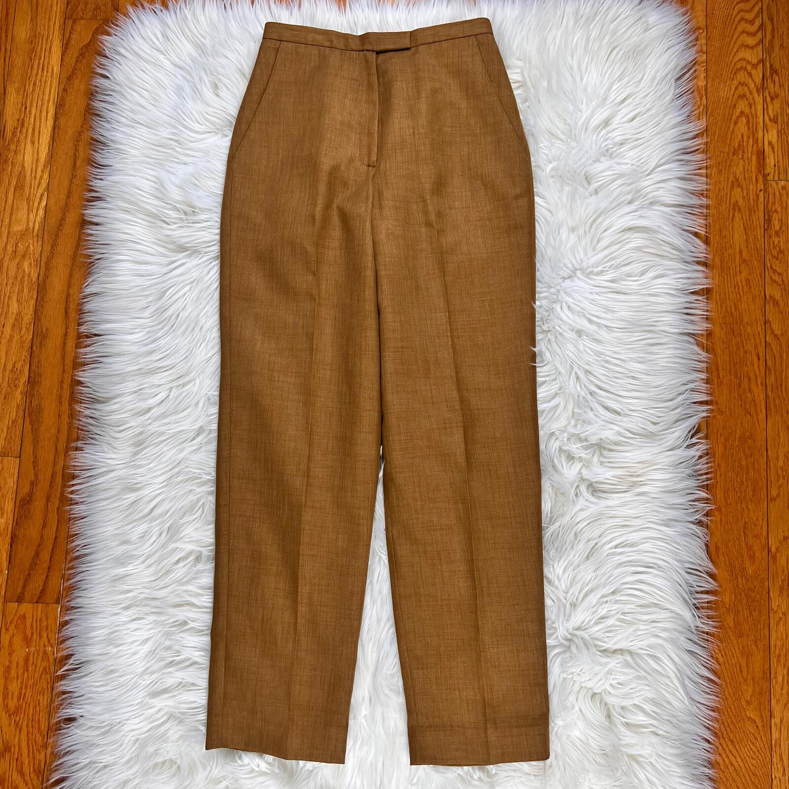 New LARRY LEVINE 2PC Ginger Polyester Lined Short Sleeves Pant Suit Size 4P
