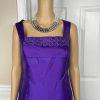 10-650.jpg Diana Polyester Skirt Suit Top Size 8 Purple Tiered Ruffle Elastic Waist 3PC New