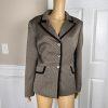 EVAN PICONE 2PC Brown Beige Polyester Lined Single Breasted Pant Suit Size 14